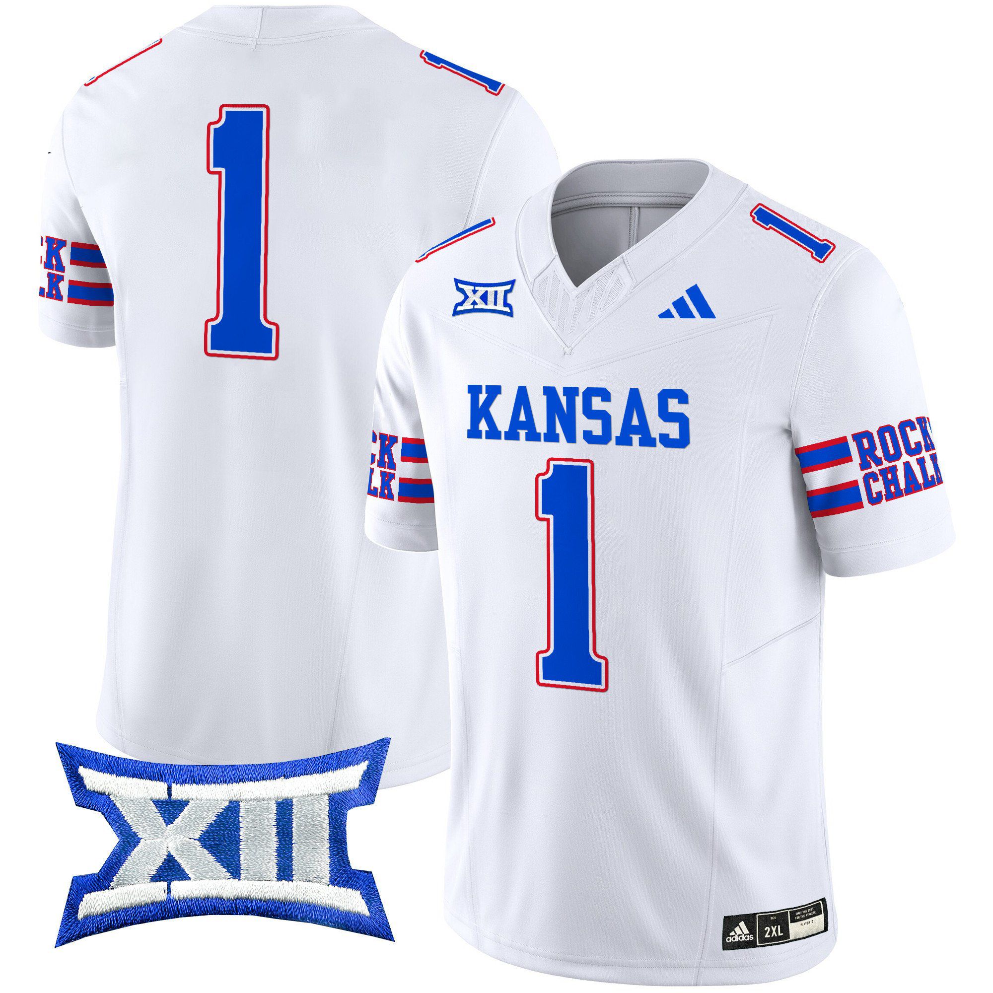Men Kansas Jayhawks #1 No Name White 2024 Vapor Limited NCAA Jersey->indianapolis colts->NFL Jersey